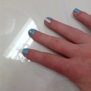 Baby blue and silver