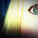 Green eyes Blonde hair