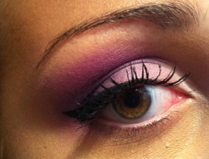 Some purple eye makeup! I thought this was beautiful.