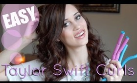 FASTEST Taylor Swift Curls EVER!! (Minimal Heat!)