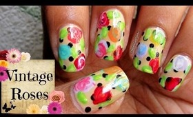 Vintage Roses Nailart Tutorial for Spring/Summer.