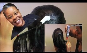 Sleek extended ponytail on my MOM!!! It was almost a FAIL! Cyn Doll cyndoll