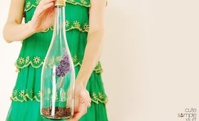 Floral Home Décor out of Wine Bottle