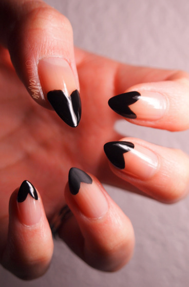 Black Heart tips | Traci S.'s (drinkcitra) Photo | Beautylish