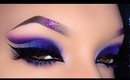 Sexy Arabic Spring Blue & Purple Cut Crease Makeup Tutorial