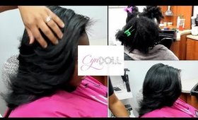 SILK PRESS ON THICK NATURAL HAIR!