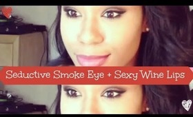 ♡ Seductive Brown Smokey Eye + Sexy Wine Lips | Perfect for Valentines Day, Dates, Events ♡
