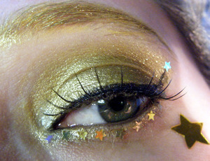 Eyelashes from Ebay. Stars from craft store.