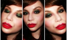 Half-Christmas Make Up Tutorial
