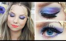 Get Ready With Me Bold Blue & Orange Makeup | Spring Makeup
