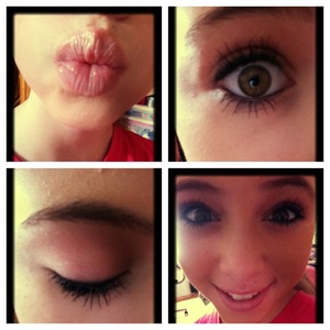 I use natural shadows, nude lips, and black mascara. It really brings out brown eyes!💄👀👄