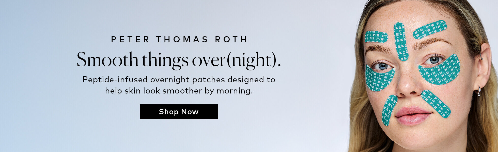 Hydrate and smooth the look of fine lines overnight with flexible patches infused with peptides, niacinamide, and caffeine. Shop the Peter Thomas Roth Peptide Skinjection Peptide-Infused Face and Eye Tape on Beautylish.com