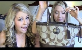 What's in my purse? COACH ft. Tammy Lou & Sally Ann