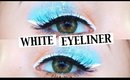 White Eyeliner and Glittery Teal Eyeshadow Makeup Tutorial