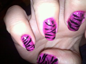 I attempted zebra print but it turned out more tiger. So lets just call it Animal.