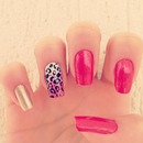 Leopard Red n' Gold Nails!