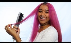 Straightening Curly Hair with a Brush | How to Straighten Hair with a Brush  Tutorial