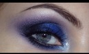 Saultry blue smokey eyes makeup