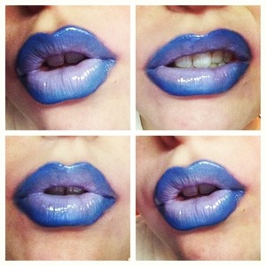 Blue ombré lips 