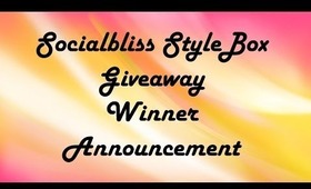 Socialbliss StyleBox Giveaway WINNER Annoncement