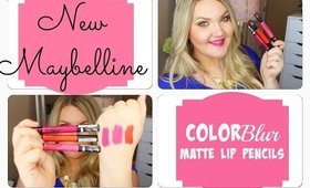 ★NEW MAYBELLINE COLOR BLUR MATTE LIP PENCILS | SWATCHES + FIRST IMPRESSIONS★