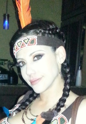 Last year's Halloween look although I wouldn't mind it every day minus the headband lol