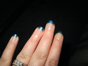 Electric blue mani. Matches my new camera. :D