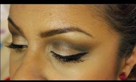 Glamorous Brown & Gold Smokey Eye