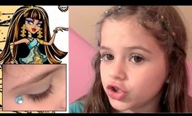 Monster High Makeup Scary Cute Beauty Set Tutorial for Kids