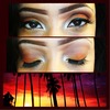 Tropical Sunset Make-up Look