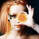 Orange makeup