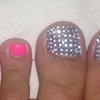 Pink crystal toes 