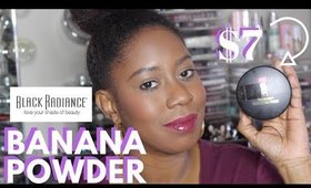 NEW BLACK RADIANCE LOOSE SETTING POWDER IN BANANA | DEMO, REVIEW & FLASHBACK TEST ON WOC | #KaysWays