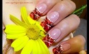Abstract, Orange French Nail Art Design Tutorial - ♥ MyDesigns4You ♥