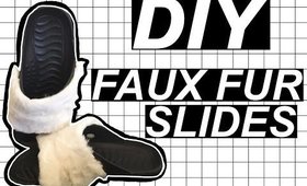 DIY Faux Fur Slides