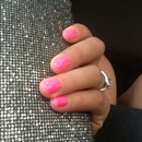 Hot pink nails