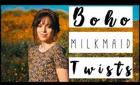 Boho Milkmaid Twists Hair Tutorial | NO HEAT & SUPER EASY!