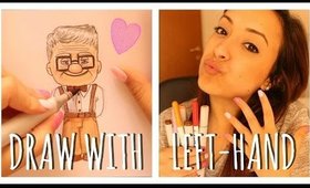 ♡ CHALLENGE - Draw with LEFT-HAND ♡