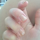 glitter nude nails