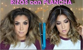 💈 RIZOS  con PLANCHA / 👑Curly Wavy Hair with Hair Straightener| auroramakeup