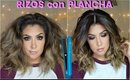 💈 RIZOS  con PLANCHA / 👑Curly Wavy Hair with Hair Straightener| auroramakeup