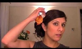 How to Attach a flower to your hairstyle