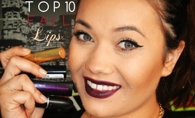 Top 10 Fall Lipstick w/ ShadesofKassie!