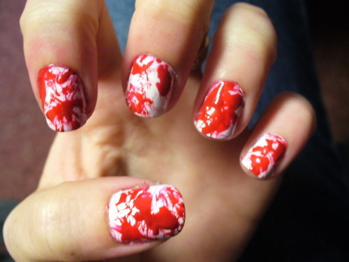Blood Splatter! | Angela M.'s (elegantnails) Photo | Beautylish