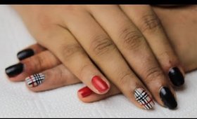 Burberry Inspired Nailart