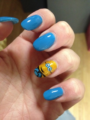 Despicable Me Minion Nails. Got a lot of love for minions lol 