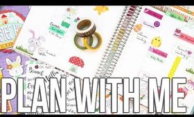 Erin Condren Life Planner Hourly Layout Plan with Me | Easter Theme