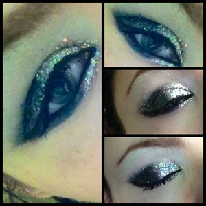 I have glitter to clean up! But this is a fun prom/club look! Or if you're me, 4 o clock in the afternoon look :p