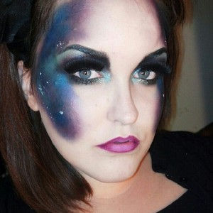 Went to a space theme party. thought i'd paint a pretty galaxy on me :)