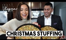 MAKING HOMEMADE STUFFING FOR CHRISTMAS DINNER! | Vlogmas Day 22 + 23 - LifeWithTrina